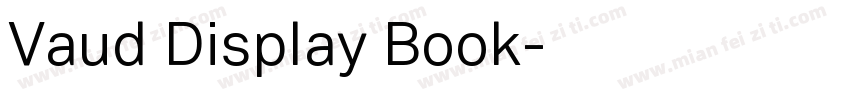 Vaud Display Book字体转换